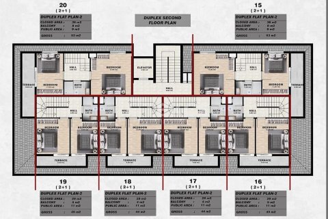 2+1 Penthäuser in Alanya, Antalya, Türkei Nr. 193289 - 8