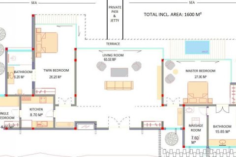 4+1 Villa  i Bodrum, Mugla, Turkiet Nr. 179008 - 16