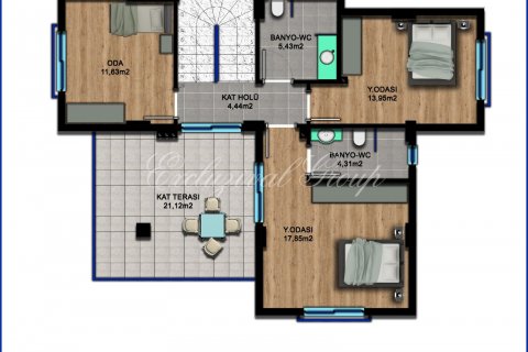 4+1 Villa  i Didim, Aydin, Tyrkia Nr. 178975 - 4