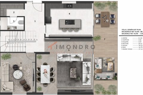 6+1 Villa i Antalya, Tyrkia Nr. 176293 - 12