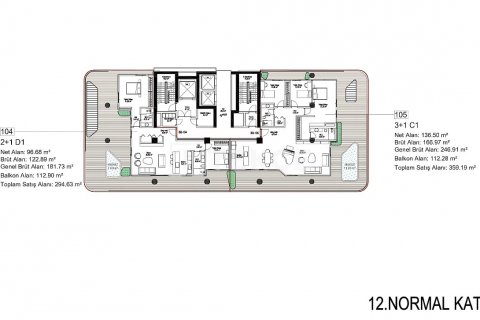 1+1 Leilighet  i Istanbul, Tyrkia Nr. 184257 - 17