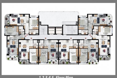 Продажа квартиры  в Аланье, Анталье, Турция 2 комн., 50м2, №159961 – фото 14