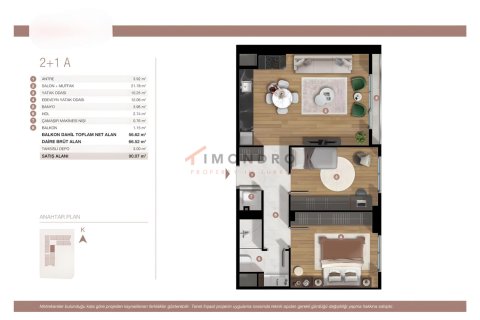 Apartment for sale in Istanbul, Turkey, 1 bedroom, 55m2, No. 193102 – photo 17