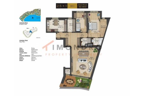 1+1 Lejlighed i Bakırköy, Istanbul, Tyrkiet Nr. 168098 - 17