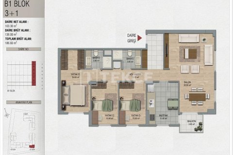 Apartment for sale  in Pendik, Istanbul, Turkey, 2 bedrooms, 102m2, No. 185489 – photo 16