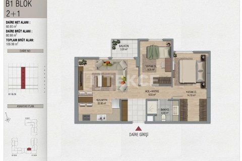 Apartment for sale  in Pendik, Istanbul, Turkey, 2 bedrooms, 102m2, No. 185489 – photo 14