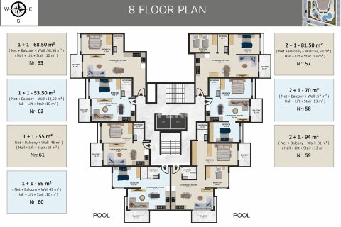 Продажа пентхауса  в Аланье, Анталье, Турция 2+1, 120м2, №162574 – фото 3