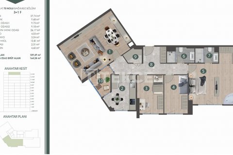 Apartment for sale in Istanbul, Turkey, 3 bedrooms, 140m2, No. 194281 – photo 3