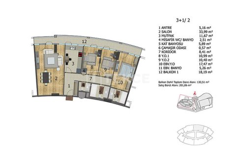 Apartment for sale in Istanbul, Turkey, 4 bedrooms, 262m2, No. 45011 – photo 9