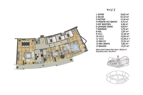 Apartment for sale in Istanbul, Turkey, 4 bedrooms, 262m2, No. 45011 – photo 14