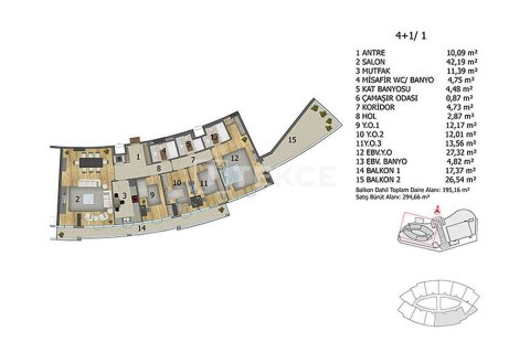 Apartment for sale in Istanbul, Turkey, 4 bedrooms, 262m2, No. 45011 – photo 13
