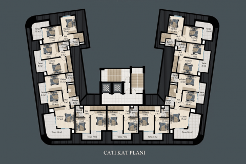 1+1 Leilighet  i Demirtas, Alanya, Antalya, Tyrkia Nr. 180011 - 16