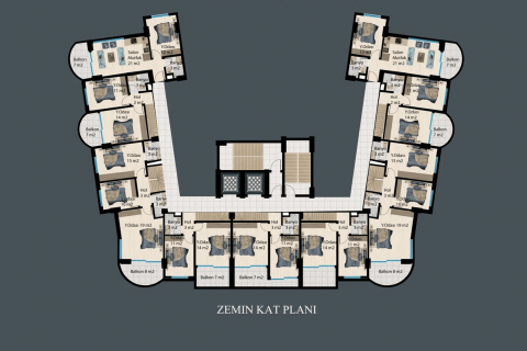 1+1 Leilighet  i Demirtas, Alanya, Antalya, Tyrkia Nr. 180011 - 13