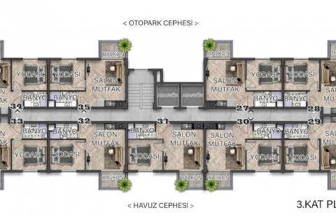 1+1 Lägenhet i Gazipasa, Antalya, Turkiet Nr. 179916 - 19