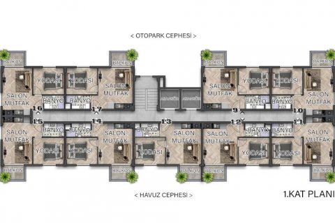 1+1 Lägenhet i Gazipasa, Antalya, Turkiet Nr. 179916 - 17
