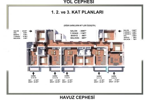 1+1 Wohnung  in Gazipasa, Antalya, Türkei Nr. 179912 - 22