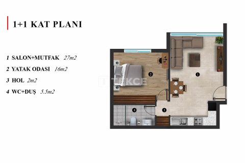2+1 Penthouse i Girne, Nr. 166629 - 19