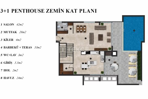 2+1 Penthouse i Girne, Nr. 166629 - 26
