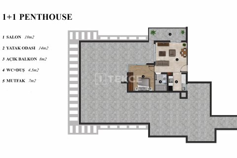 2+1 Penthouse i Girne, Nr. 166629 - 18