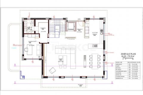 5+1 Villa i Bodrum, Mugla, Tyrkia Nr. 44474 - 19