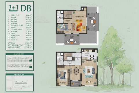 Продажа квартиры в Стамбуле, Турция 2 комн., 69м2, №176721 – фото 24
