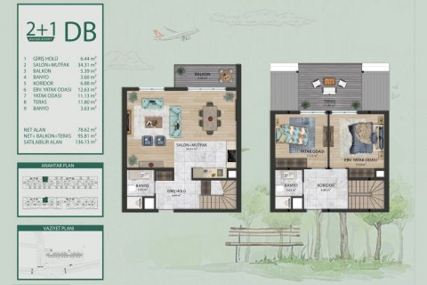 Продажа квартиры в Стамбуле, Турция 2 комн., 69м2, №176721 – фото 22