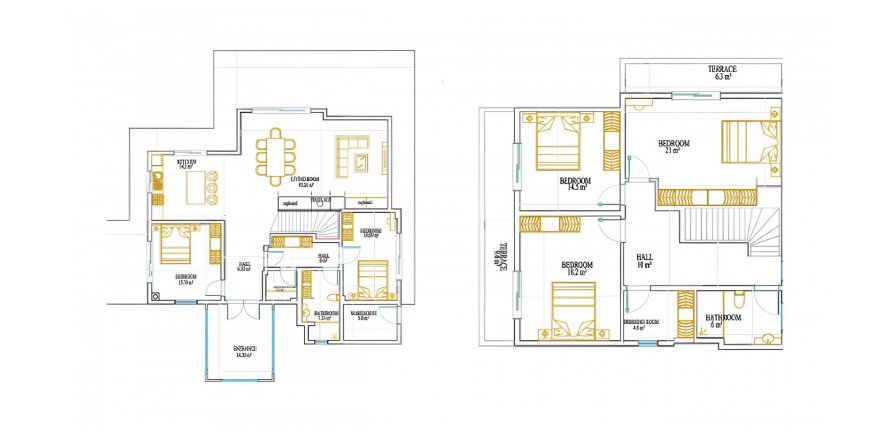 3+1 Villa i Neva RiverSide, Antalya, Tyrkiet Nr. 164984