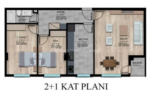 Продажа квартиры  в Стамбуле, Турция 2 комн., 70м2, №179128 – фото 6