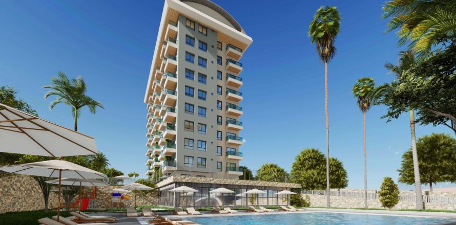 3+1 Lejlighed i Garden Life 2, Mahmutlar, Antalya, Tyrkiet Nr. 163648