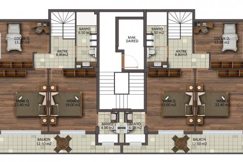 4+1 Wohnung in THE MOONLİGHT VİLLAGE, Alanya, Antalya, Türkei Nr. 165624 - 3
