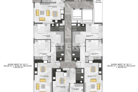 2+1 Penthouse i Alanya, Antalya, Tyrkiet Nr. 177264 - 25