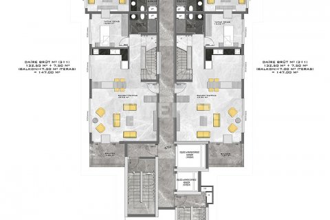 Продажа пентхауса  в Аланье, Анталье, Турция 4+1, 147м2, №177265 – фото 28
