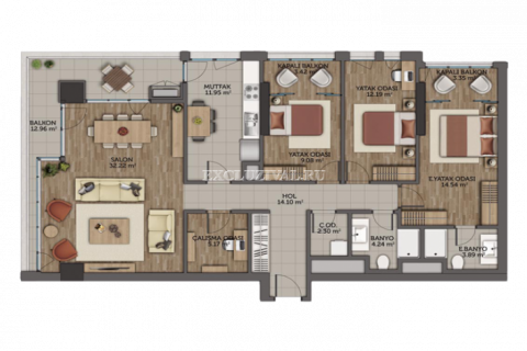 4+1 Lejlighed i Istanbul, Tyrkiet Nr. 178741 - 13