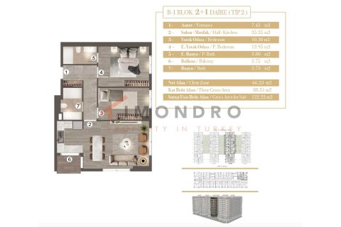 3+1 Lejlighed  i Zeytinburnu, Istanbul, Tyrkiet Nr. 177862 - 14