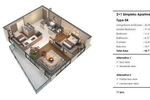 Продажа квартиры в Муратпаше, Анталье, Турция 2 комн., 64м2, №182139 – фото 12