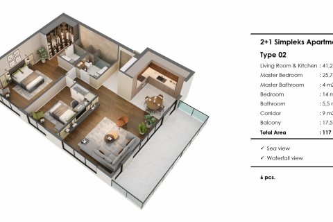 Продажа квартиры в Муратпаше, Анталье, Турция 2 комн., 64м2, №182139 – фото 10