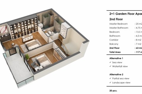 Продажа квартиры в Муратпаше, Анталье, Турция 2 комн., 64м2, №182139 – фото 22