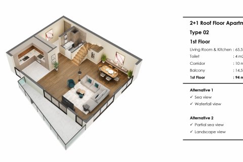 Продажа квартиры в Муратпаше, Анталье, Турция 2 комн., 64м2, №182139 – фото 15