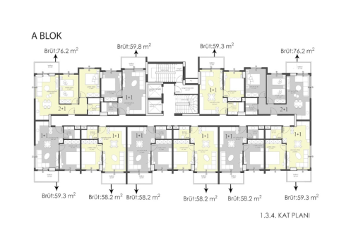 1+1 Lejlighed  i Alanya, Antalya, Tyrkiet Nr. 175642 - 30