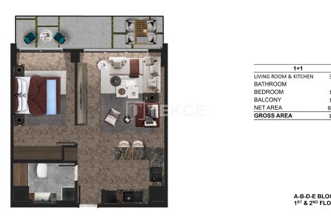 Apartment for sale in Cinarcik, Yalova, Turkey, 3 bedrooms, 79m2, No. 206831 – photo 30
