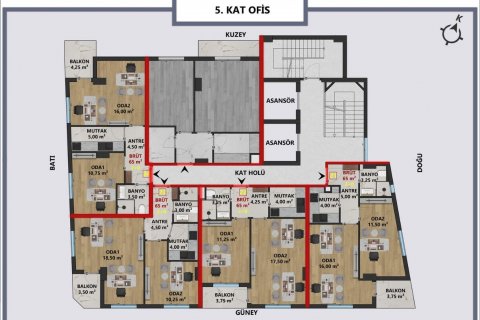 1+1 Lejlighed  i Muratpasa, Antalya, Tyrkiet Nr. 206843 - 12