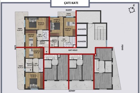 1+1 Lejlighed  i Muratpasa, Antalya, Tyrkiet Nr. 206843 - 11