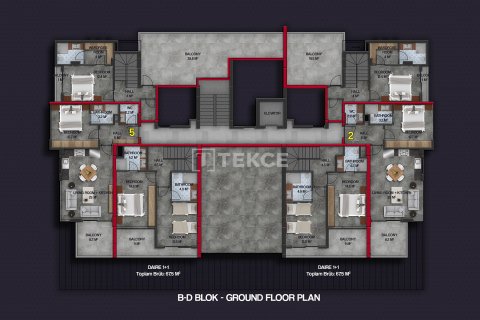 2+1 Wohnung  in Alanya, Antalya, Türkei Nr. 177898 - 20