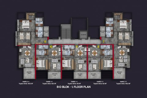 2+1 Wohnung  in Alanya, Antalya, Türkei Nr. 177898 - 19