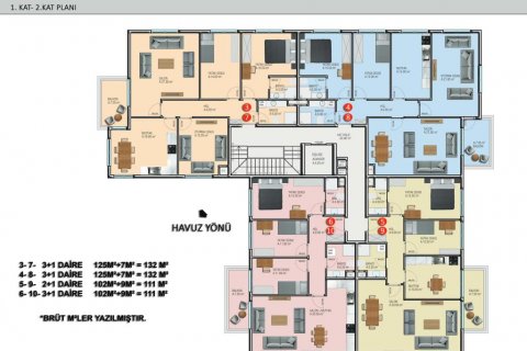Продажа квартиры  в Аланье, Анталье, Турция 2 комн., 50м2, №186236 – фото 28