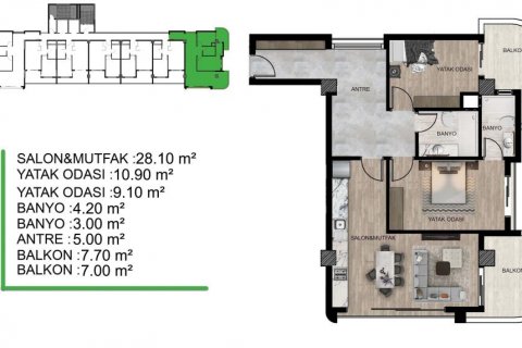 Apartment for sale in Mersin, Turkey, 100m2, No. 185986 – photo 9