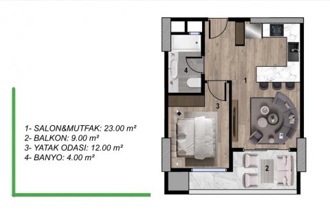 Apartment for sale  in Mersin, Turkey, 60m2, No. 185966 – photo 10