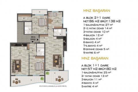 Lejlighed i Mersin, Tyrkiet Nr. 185963 - 26