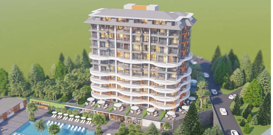 1+1 Leilighet i Alanya, Antalya, Tyrkia Nr. 211396