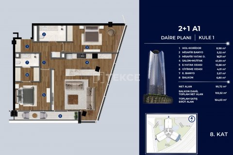 Apartment for sale in Istanbul, Turkey, 2 bedrooms, 145m2, No. 161404 – photo 13